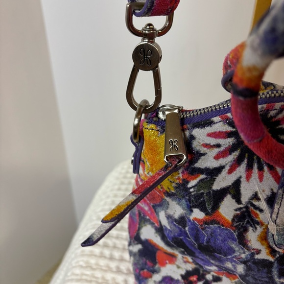 HOBO Sheila Top Zip Mini Floral in Printed Leather Women's Satchel Crossbody Bag - Picture 11 of 12